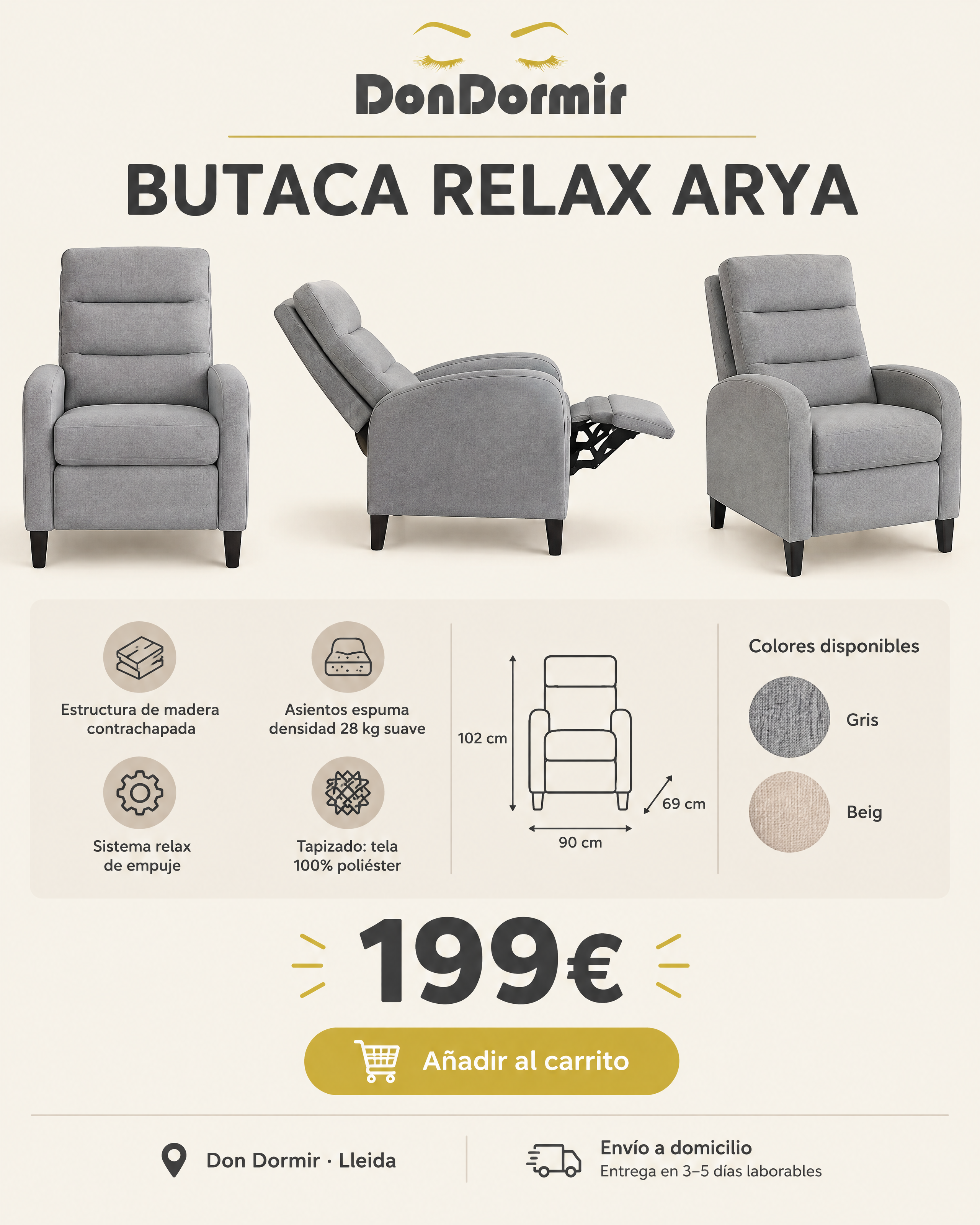 Miniatura 3 de Butaca relax ARYA